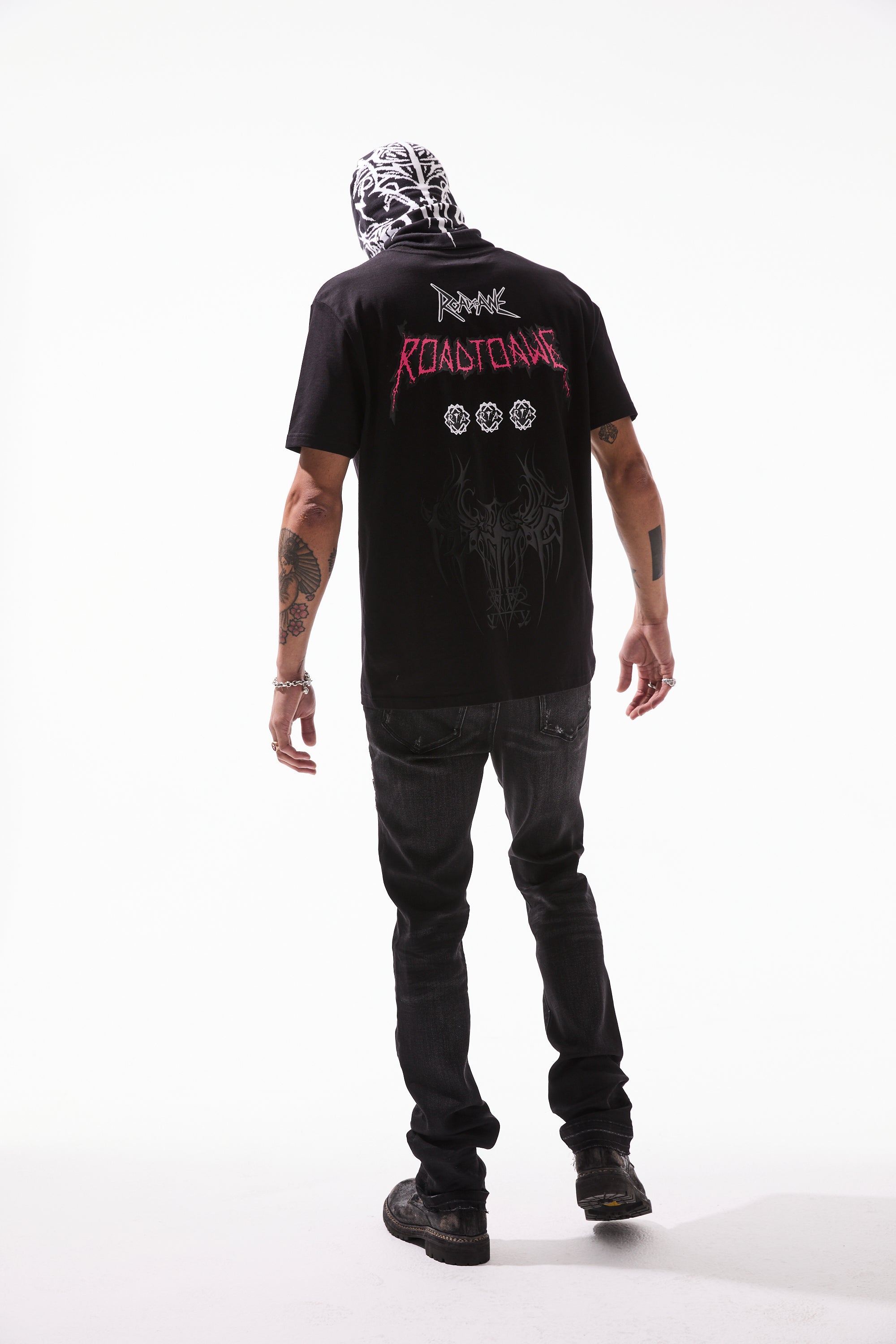Men's Liam Black Cyber Metal T-Shirt
