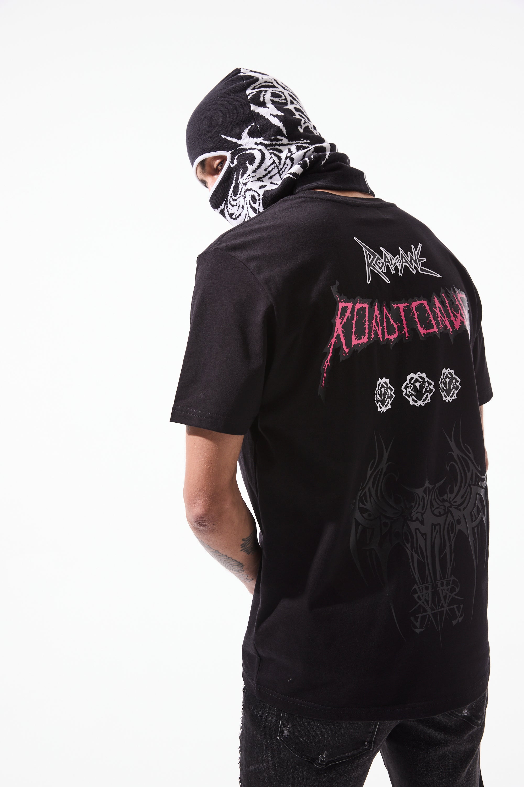 Men's Liam Black Cyber Metal T-Shirt