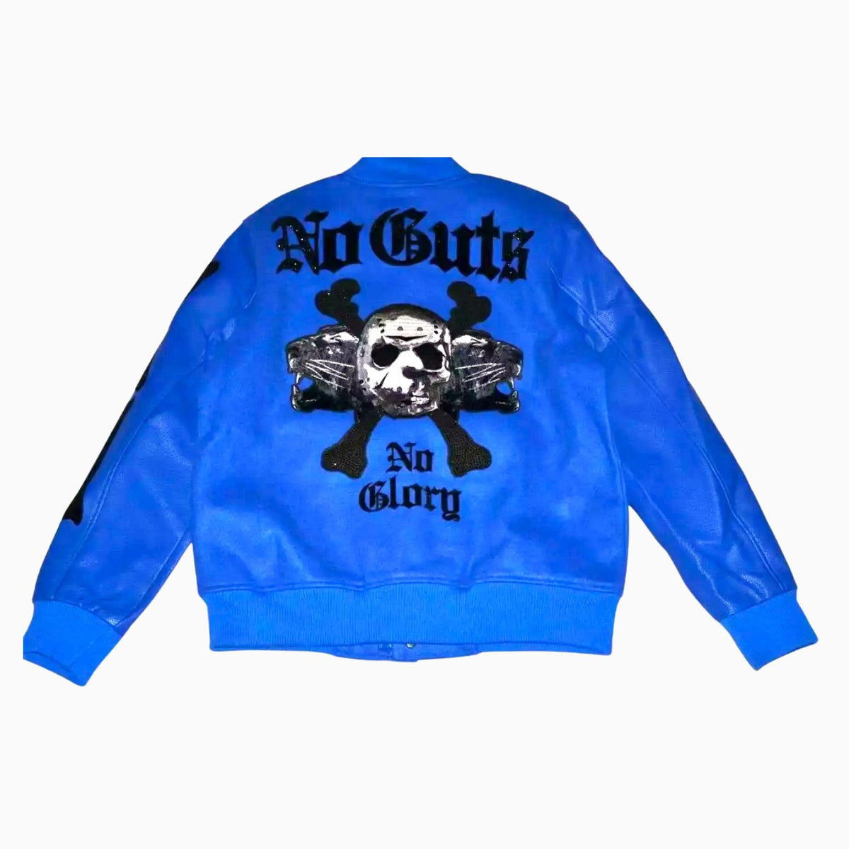 Men's Rhinestone No Guts No Glory Varsity Jacket Roku Studio - Tops and Bottoms USA