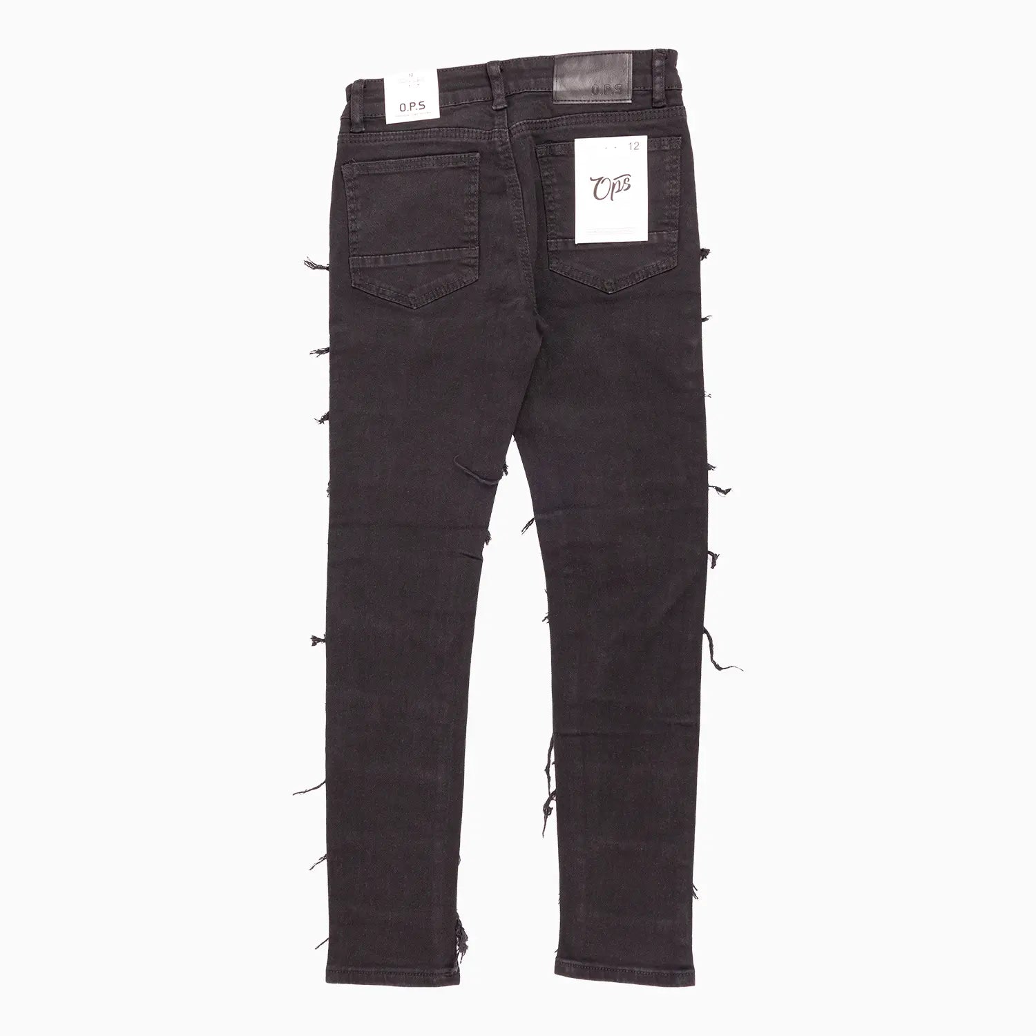 Kid's Black Distressed Ripped Denim Jeans Pant Ops Denim - Tops and Bottoms USA