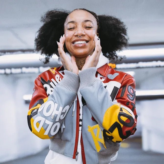 Women's 50 Years Of Hip Hop Crop Leather Jacket Pelle Pelle - Tops and Bottoms USA