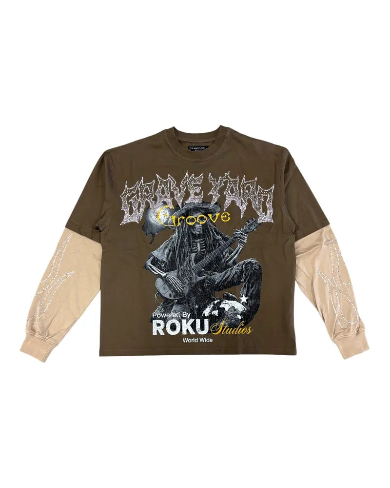 Men's Grave Yark Boxy Layered Long Sleeve T-Shirt