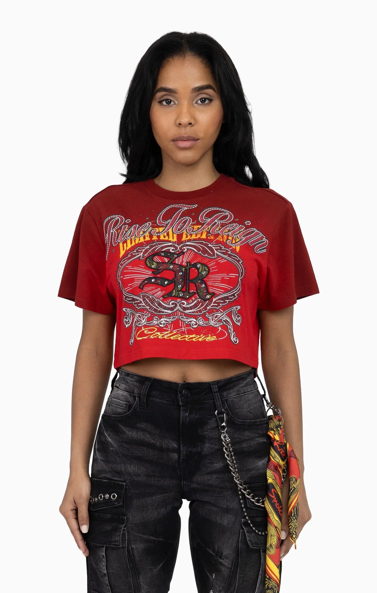Women's Puff Print Embellish T-Shirt