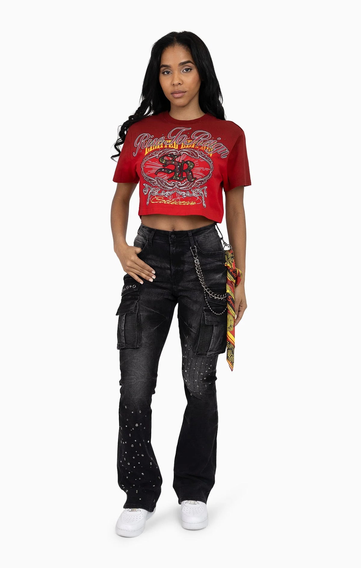Women's Puff Print Embellish T-Shirt