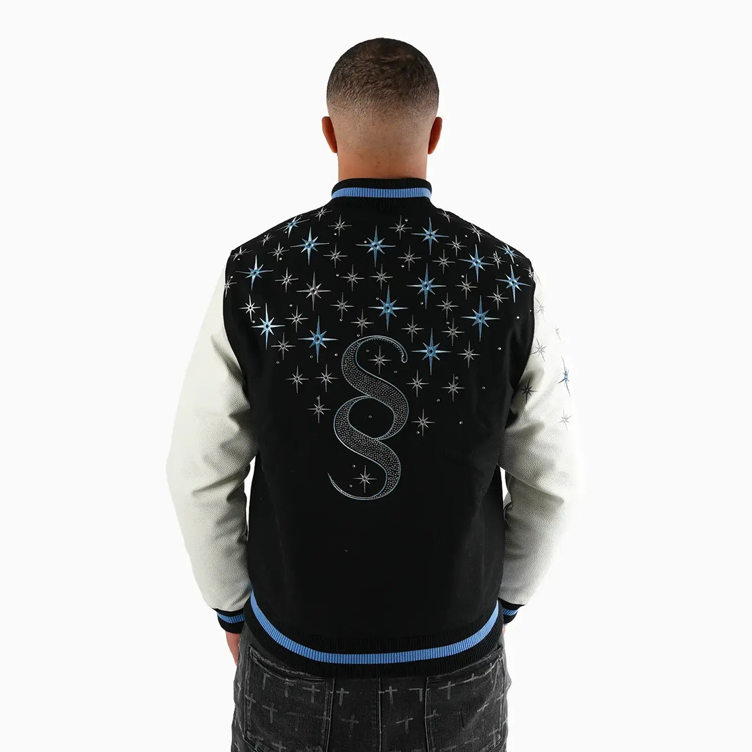 Men's Starlight Wool Varsity Jacket Savar - Tops and Bottoms USA