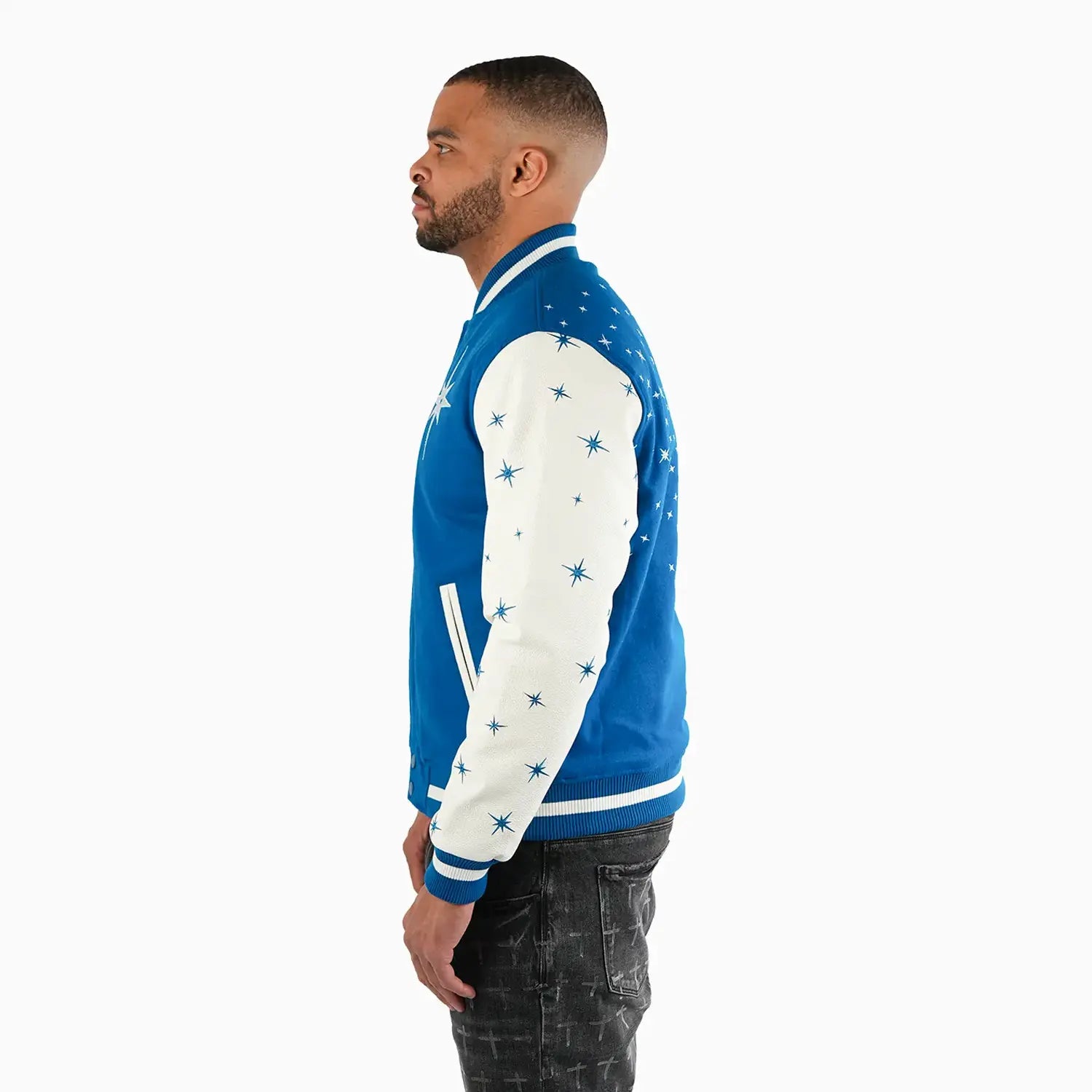 Men's Faded Wool Varsity Jacket Savar - Tops and Bottoms USA