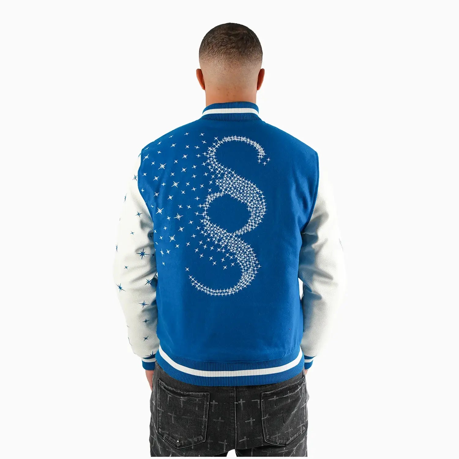 Men's Faded Wool Varsity Jacket Savar - Tops and Bottoms USA