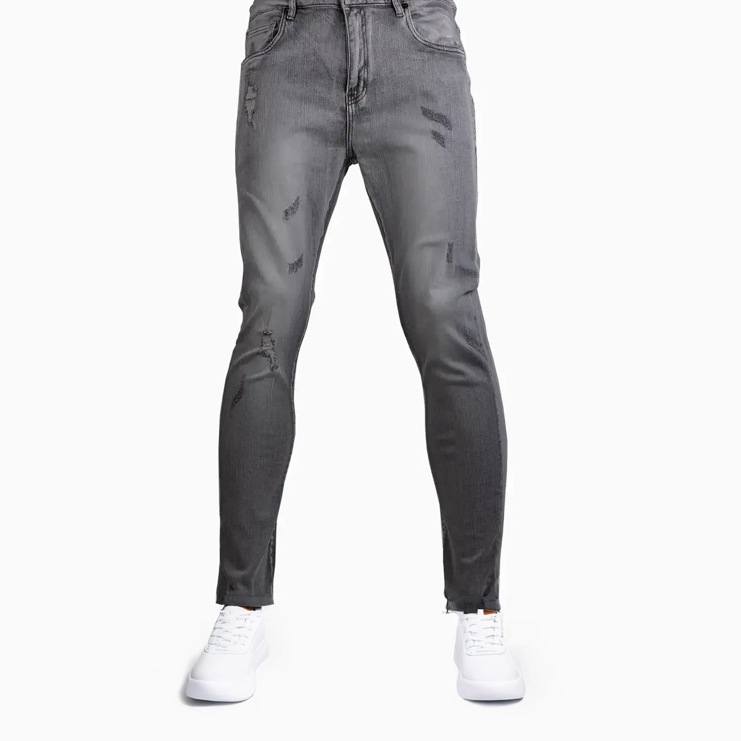 Men's Slim Fit Rips Jeans Pant Savar - Tops and Bottoms USA