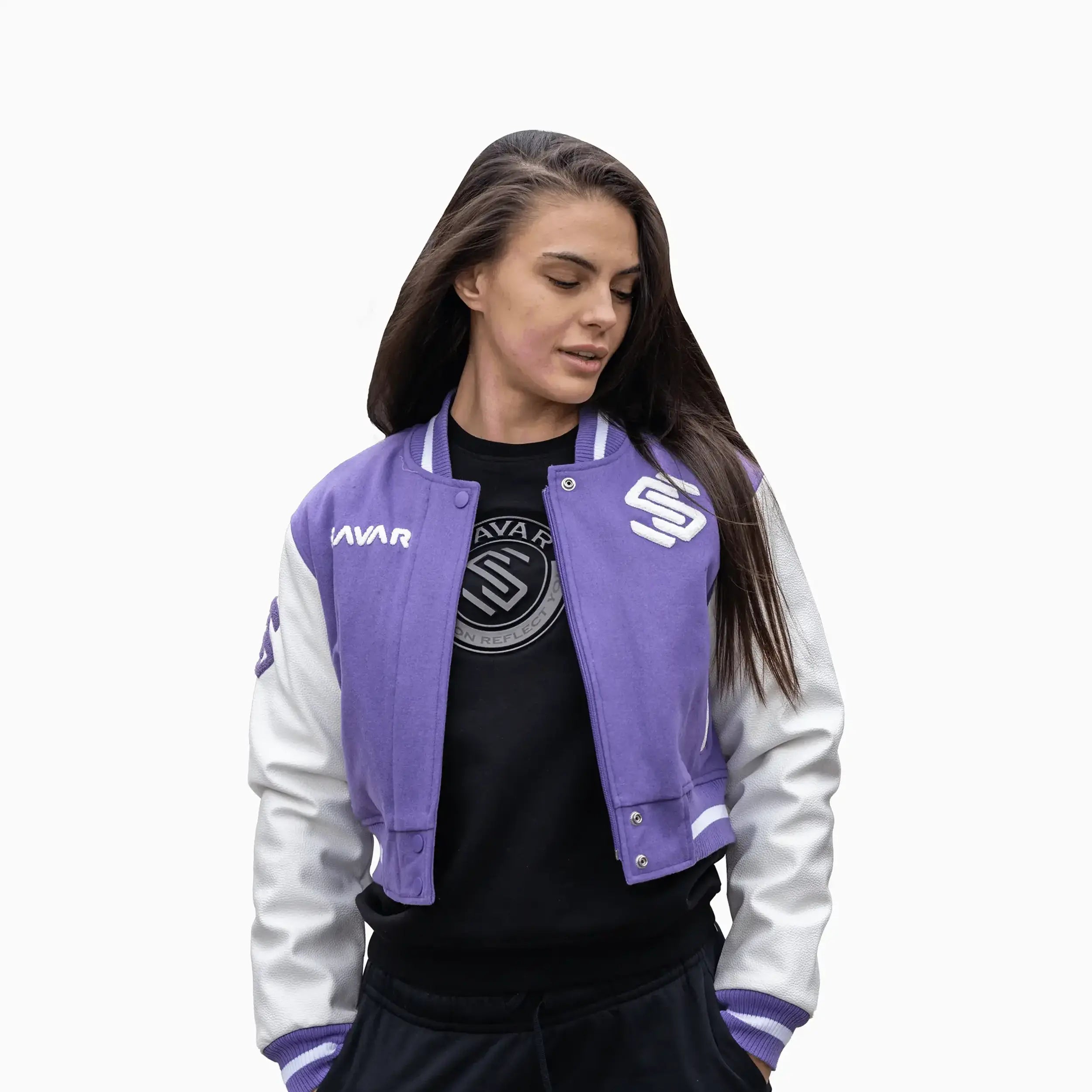 Women's Circle Wool Varsity Jacket Savar - Tops and Bottoms USA