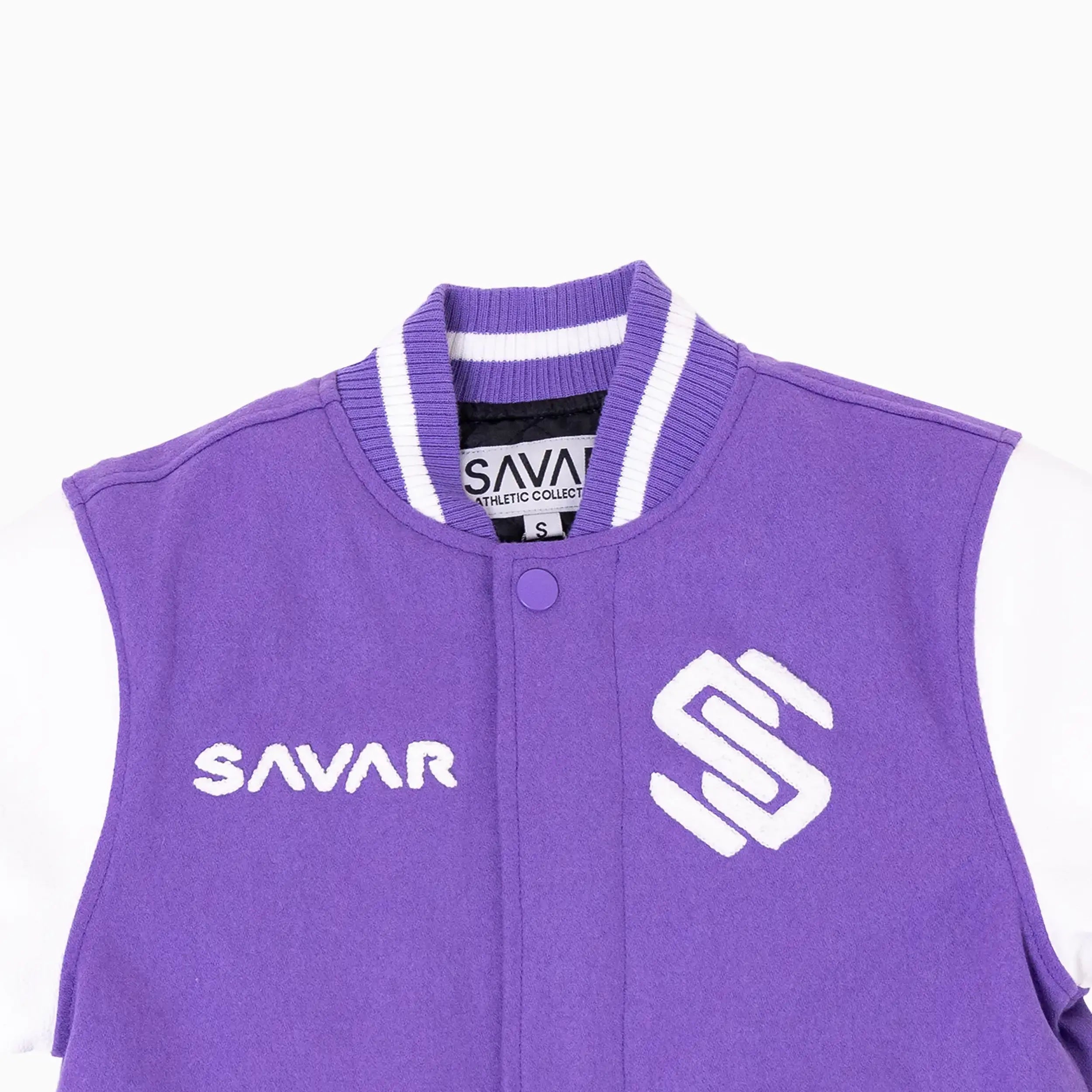 Women's Circle Wool Varsity Jacket Savar - Tops and Bottoms USA