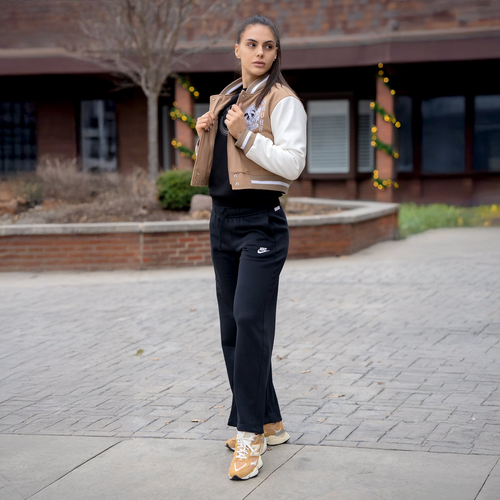 Women's Skull Wool Varsity Jacket