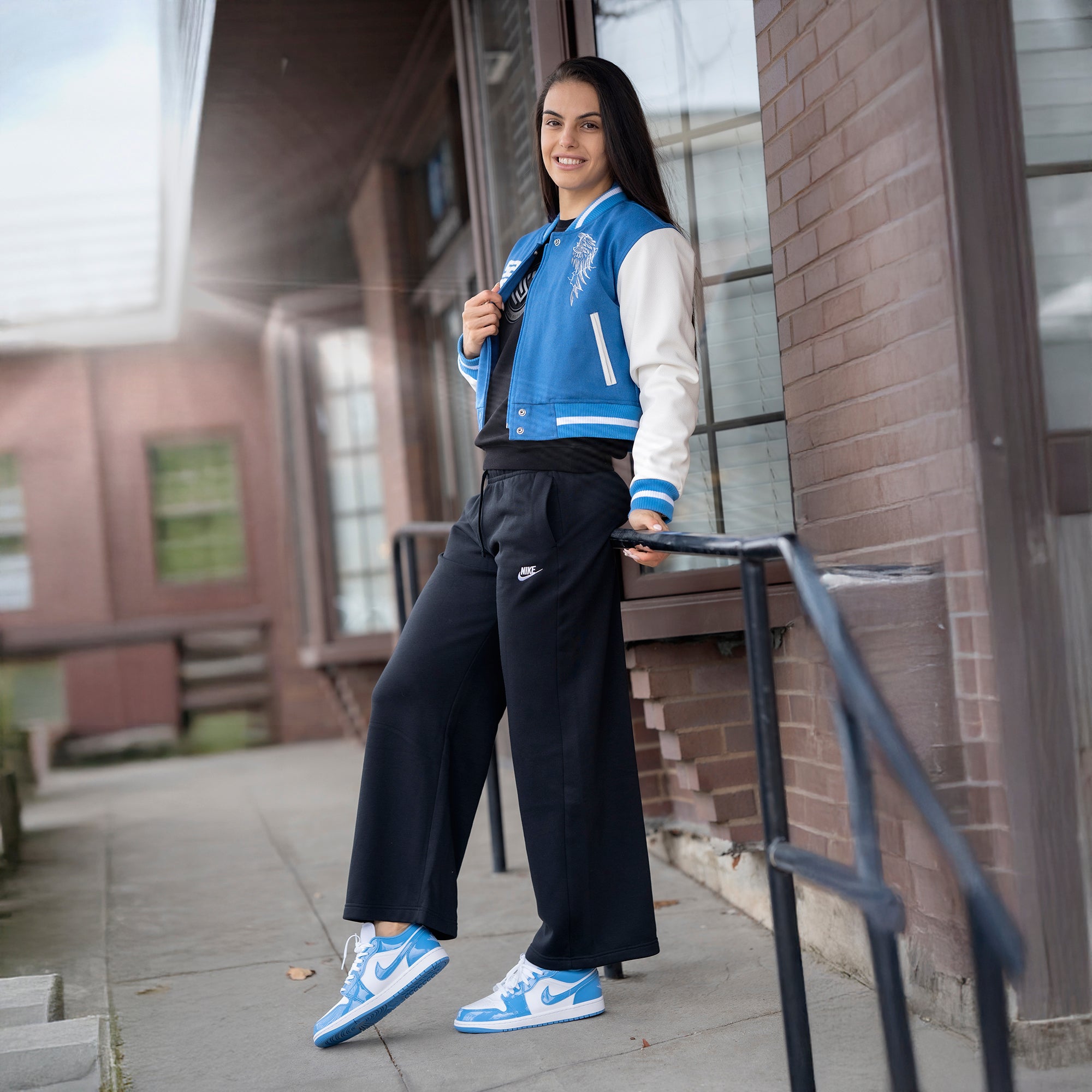 Women's Wings Wool Varsity Jacket Savar - Tops and Bottoms USA