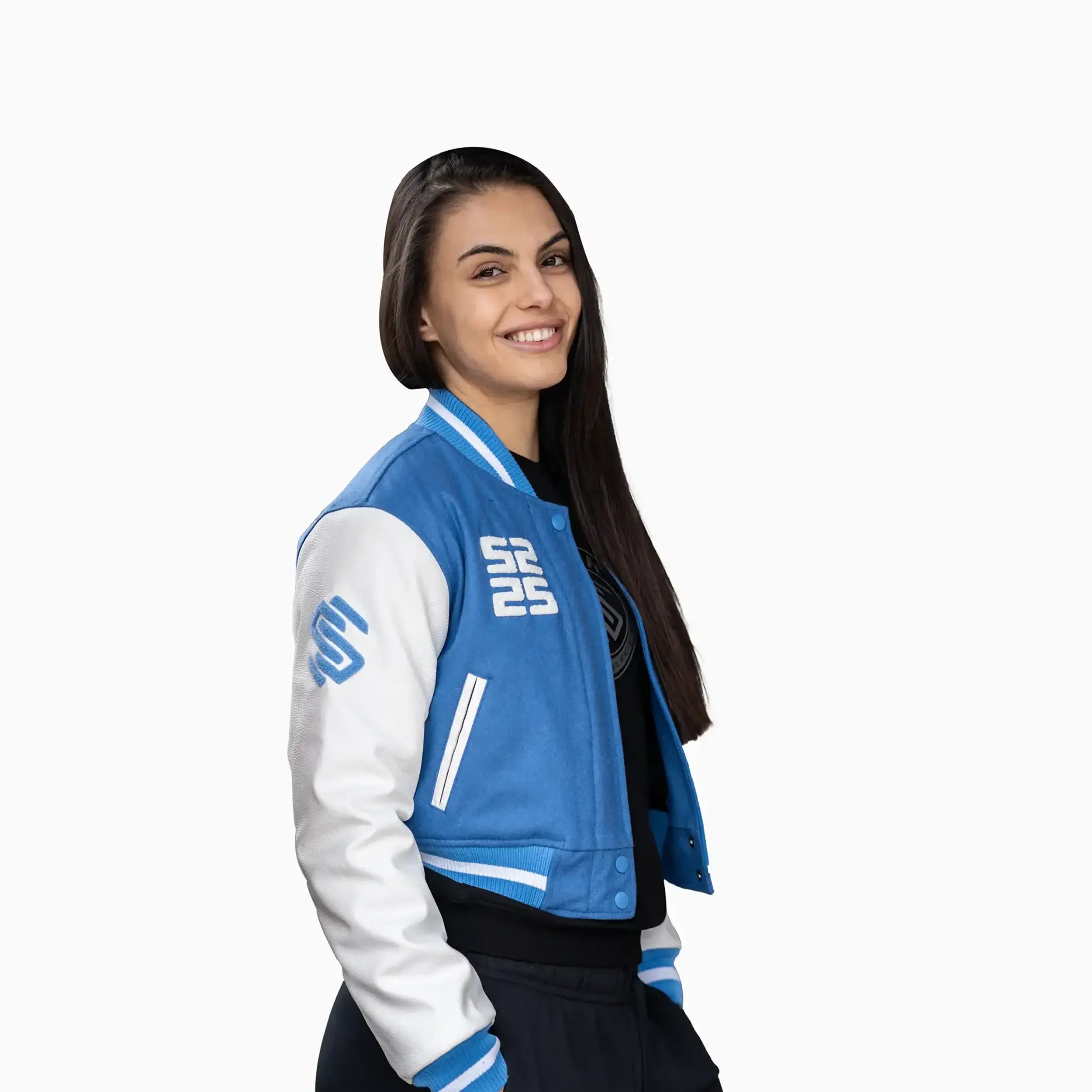 Women's Wings Wool Varsity Jacket Savar - Tops and Bottoms USA