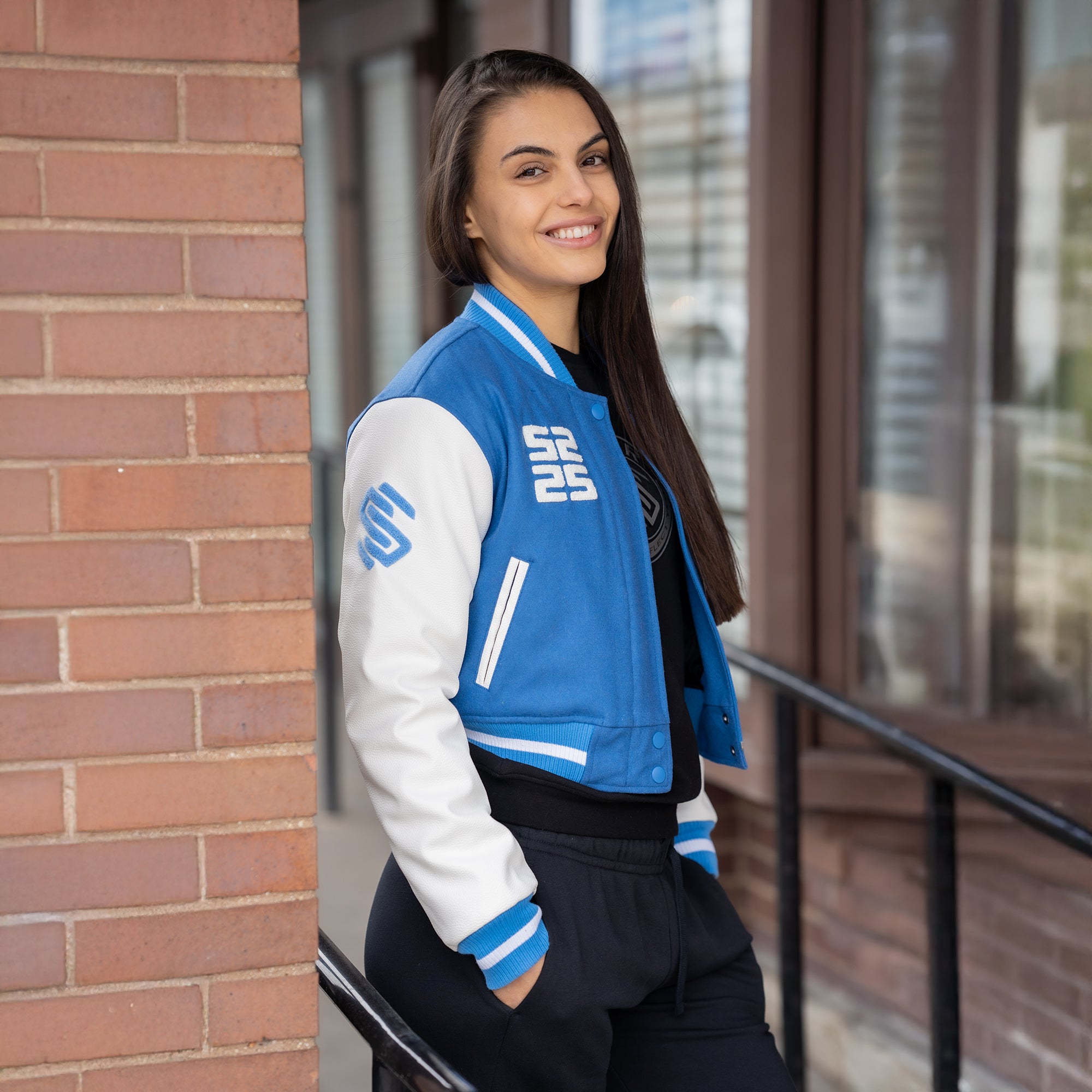 Women's Wings Wool Varsity Jacket Savar - Tops and Bottoms USA