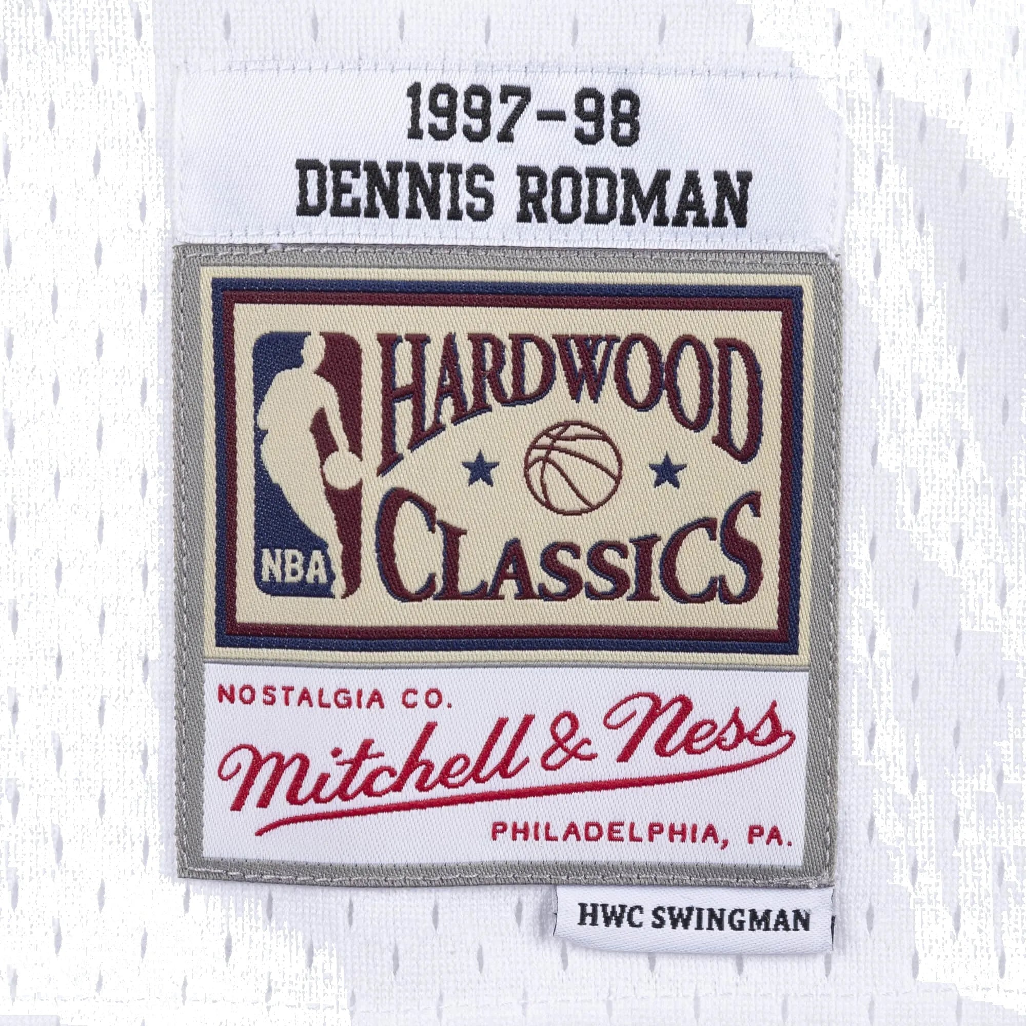 Swingman Dennis Rodman Chicago Bulls NBA 1997-98 Jersey Mitchell & Ness - Tops and Bottoms USA