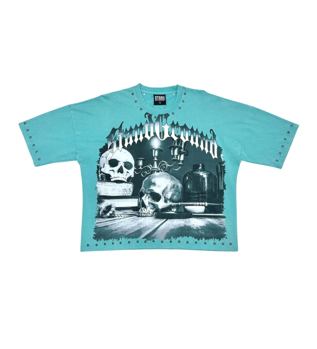 Men's Stand Proud Gothic Skull Graphic T-Shirt