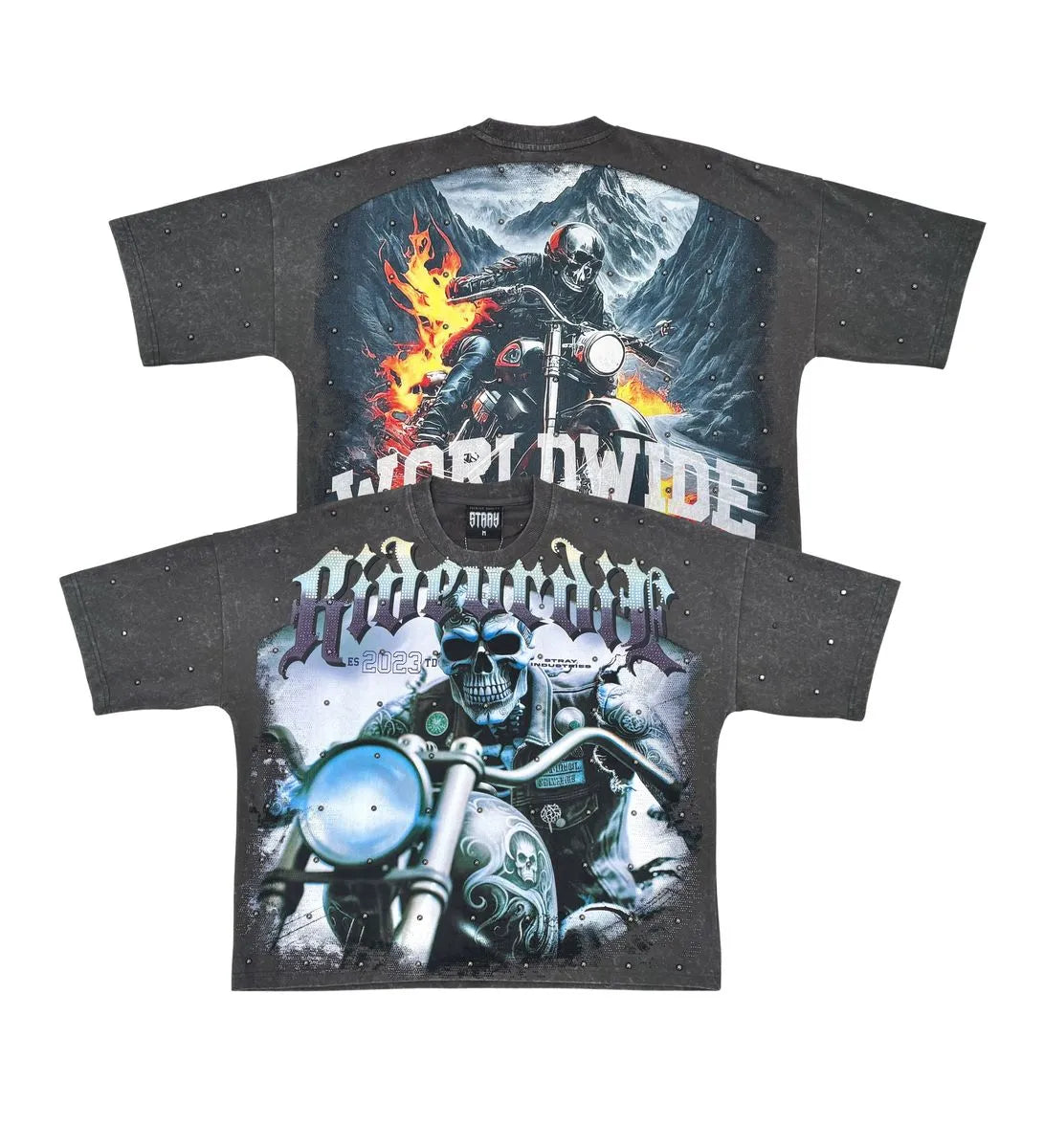 Men's Worldwide Rider Graphic Wide Crop Fit T-Shirt
