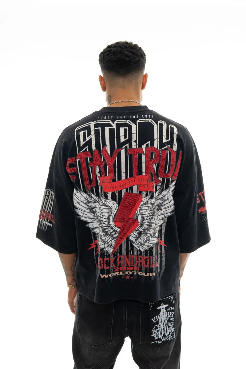 Men's Rock and Roller 2099 World Tour Oversized Graphic T-Shirt