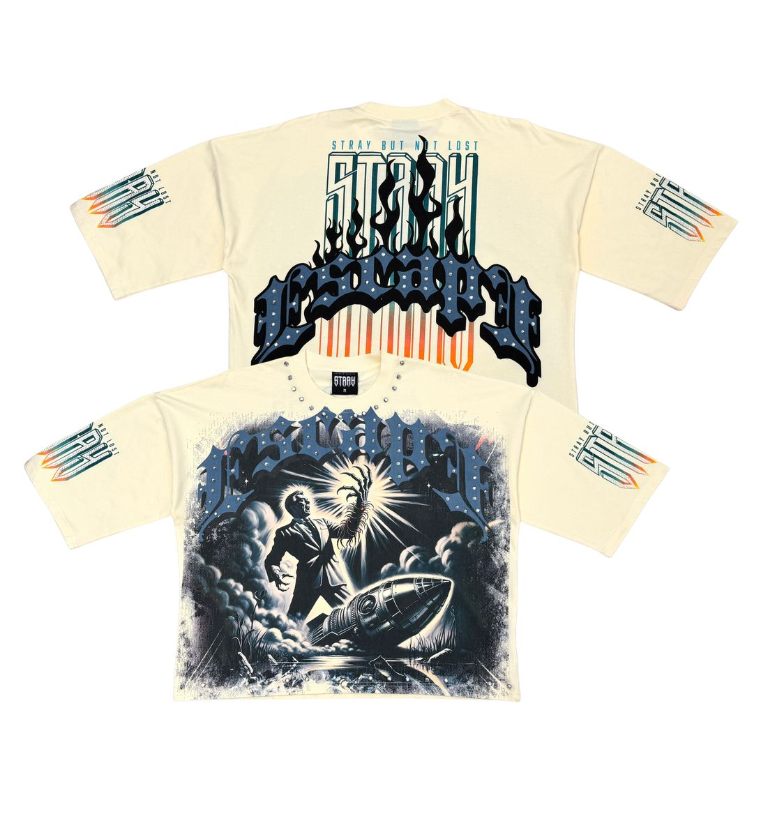 Men's Escape Stray Graphic Wide Crop Fit T-Shirt