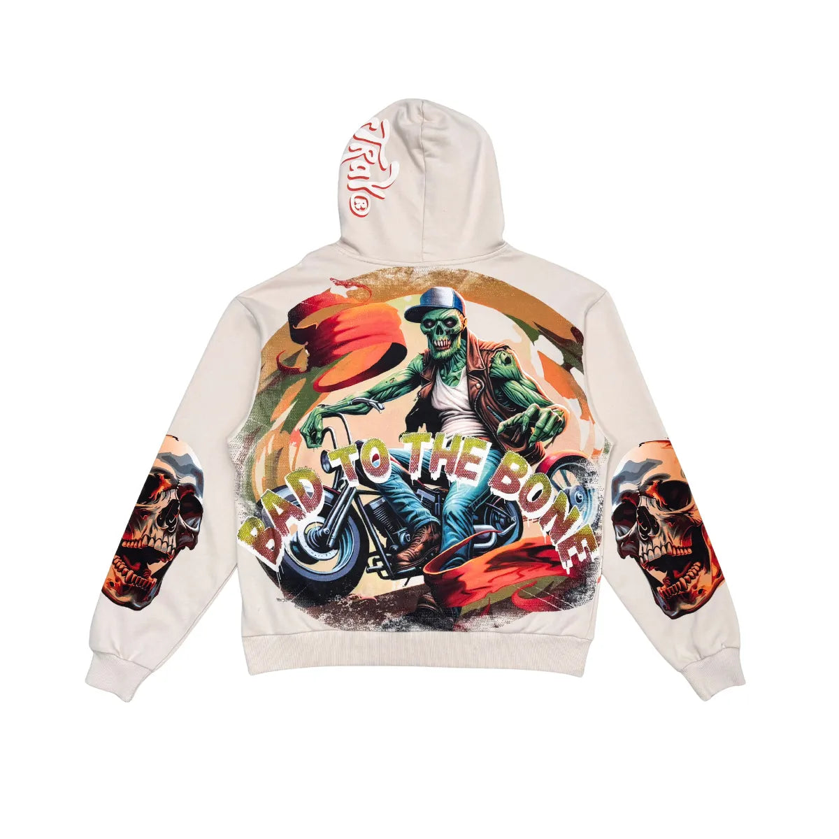 Men's Bad to the Bone Motorcycle Graphic Hoodie