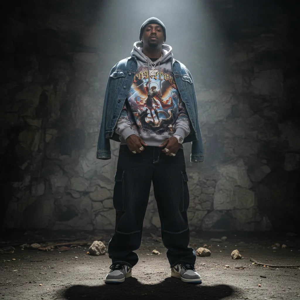 Men's Prosperous Pull Over Hoodie
