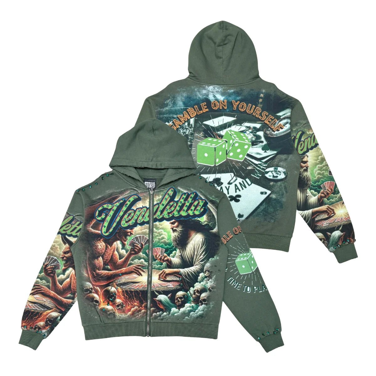 Men's Vendetta Full Zip Hoodie Stray - Tops and Bottoms USA
