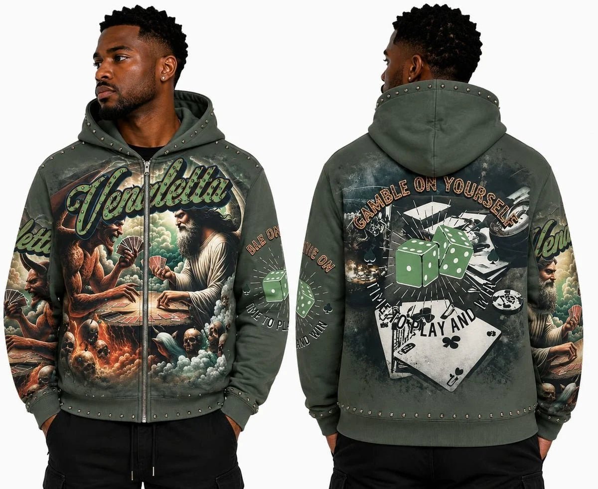 Men's Vendetta Full Zip Hoodie Stray - Tops and Bottoms USA