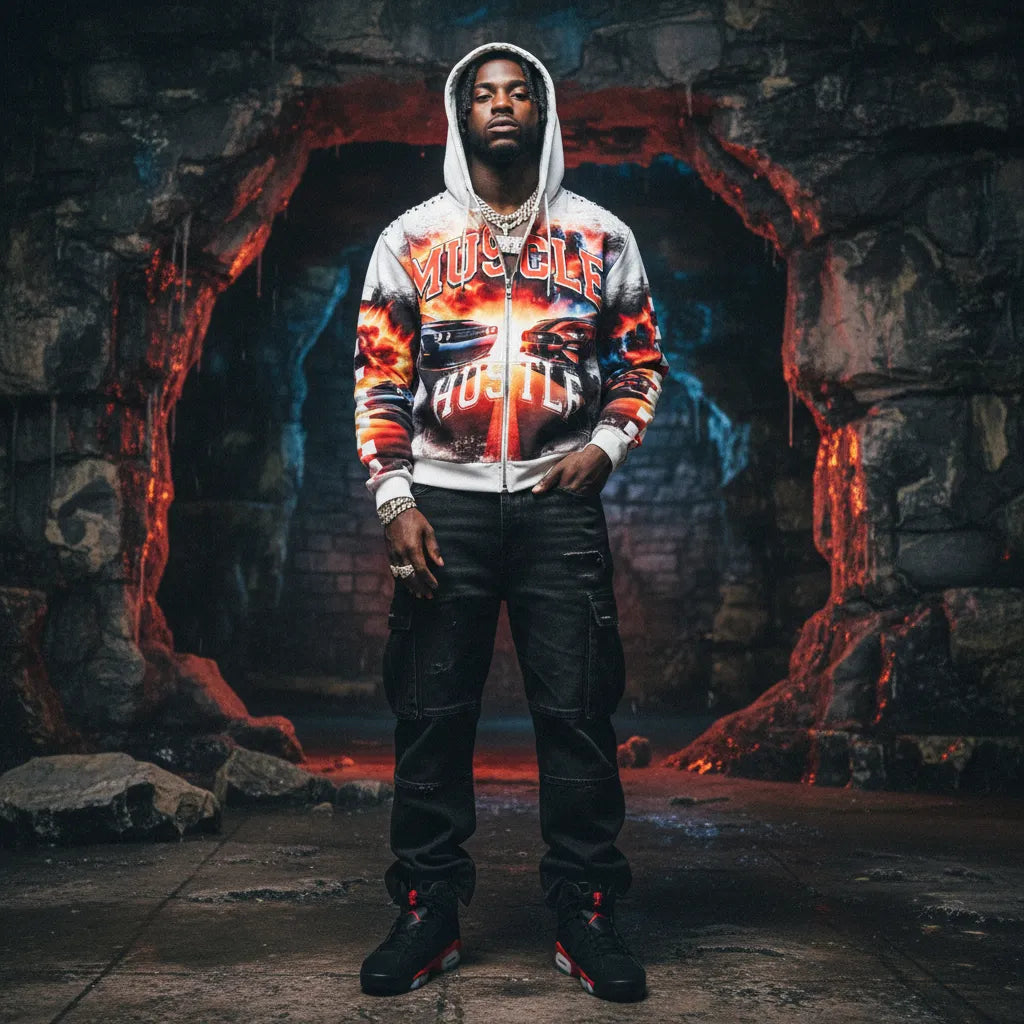 Men's Muscle Hustle Full Zip Hoodie