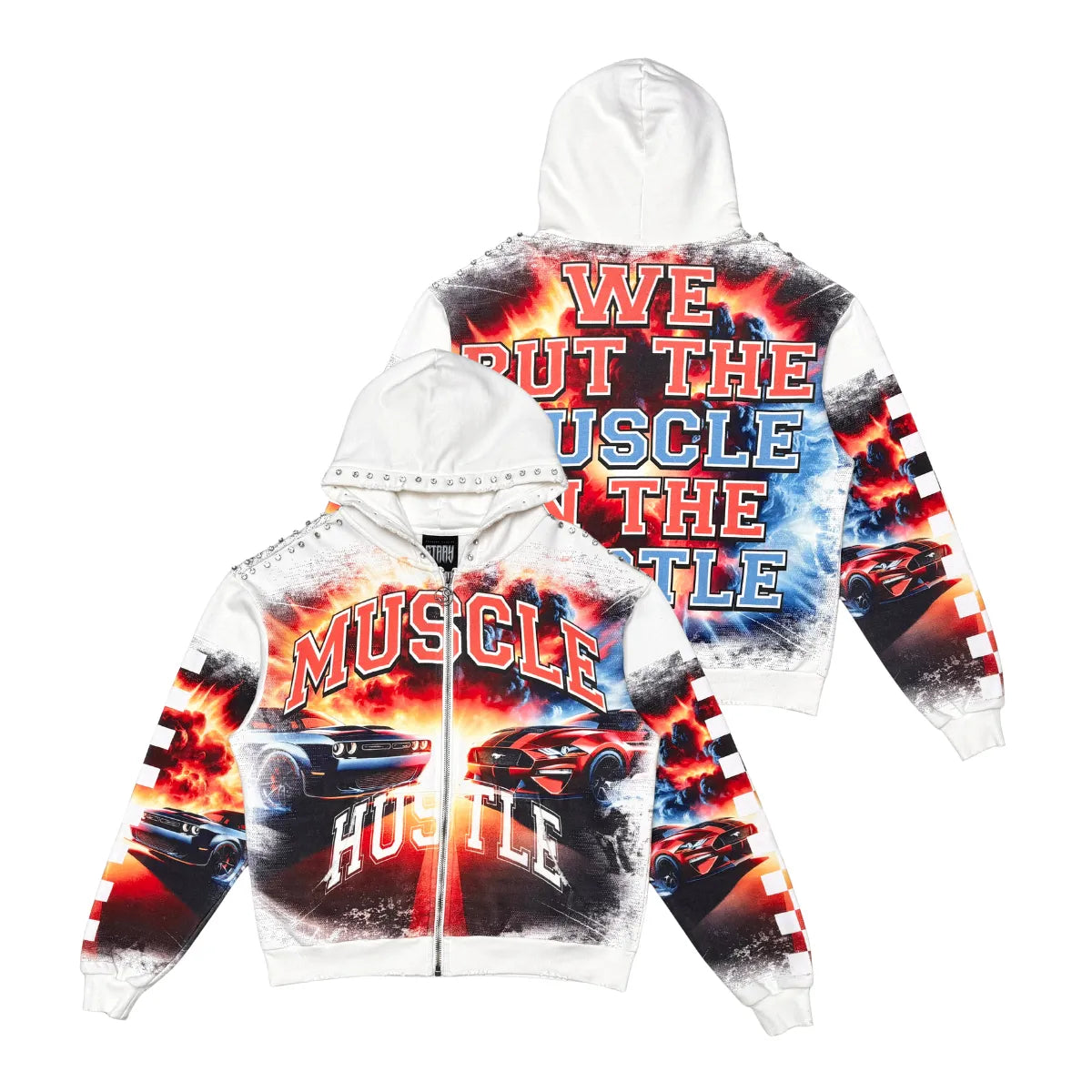 Men's Muscle Hustle Full Zip Hoodie