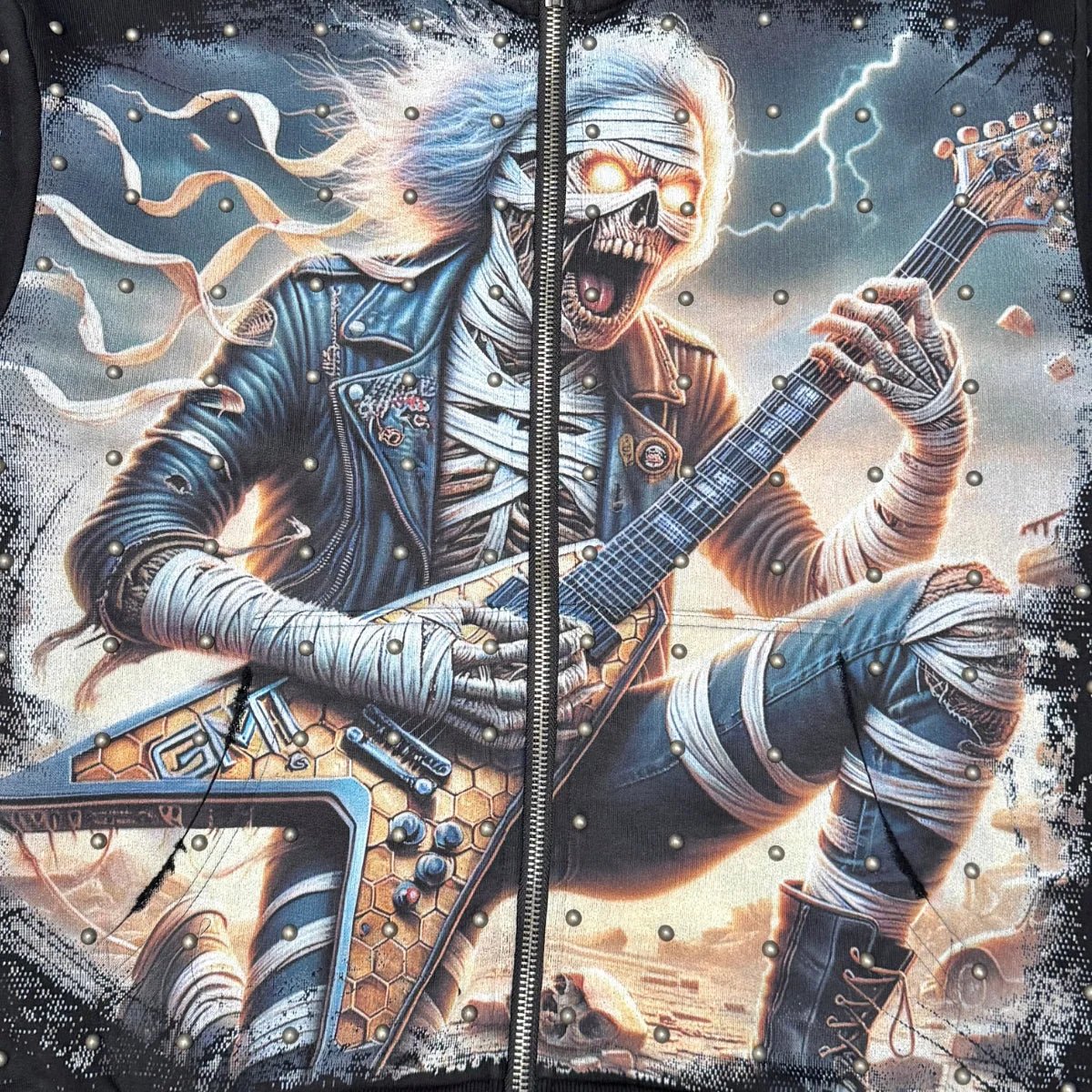 Men's Rockstar Mummy Full Zip Hoodie Stray - Tops and Bottoms USA