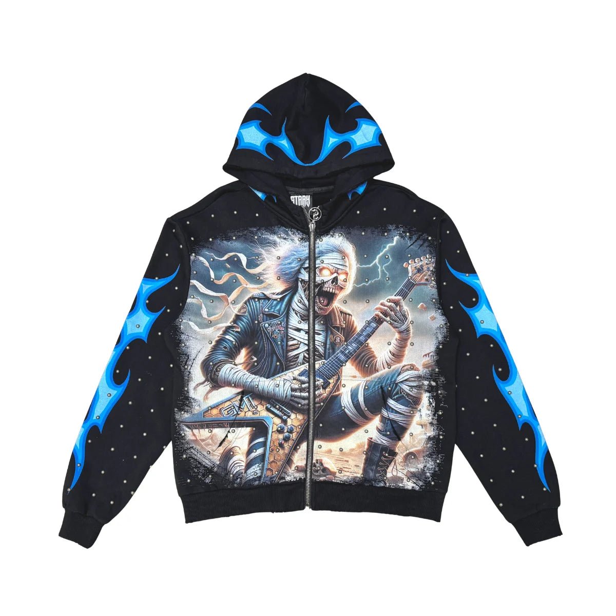 Men's Rockstar Mummy Full Zip Hoodie Stray - Tops and Bottoms USA