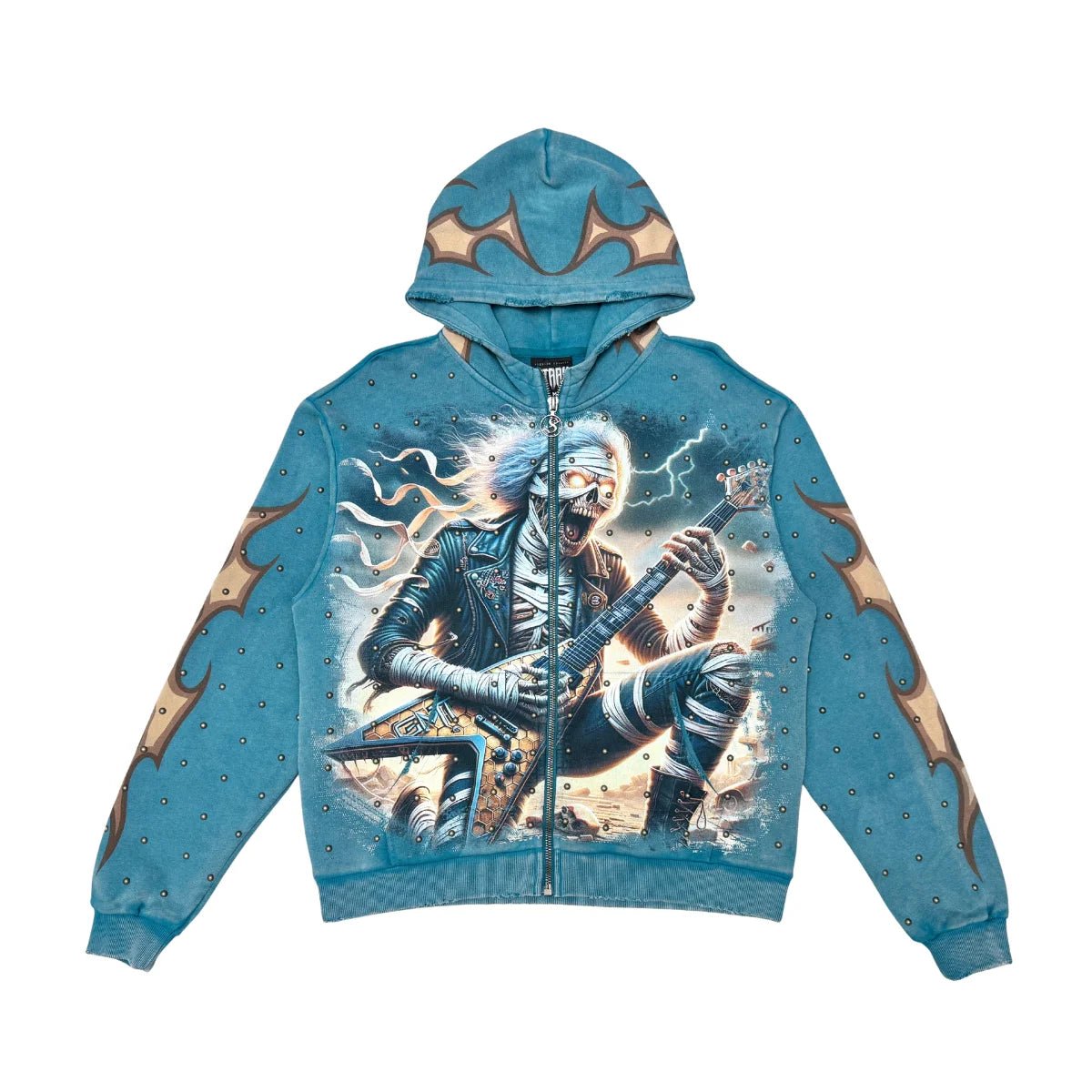 Men's Rockstar Mummy Full Zip Hoodie Stray - Tops and Bottoms USA