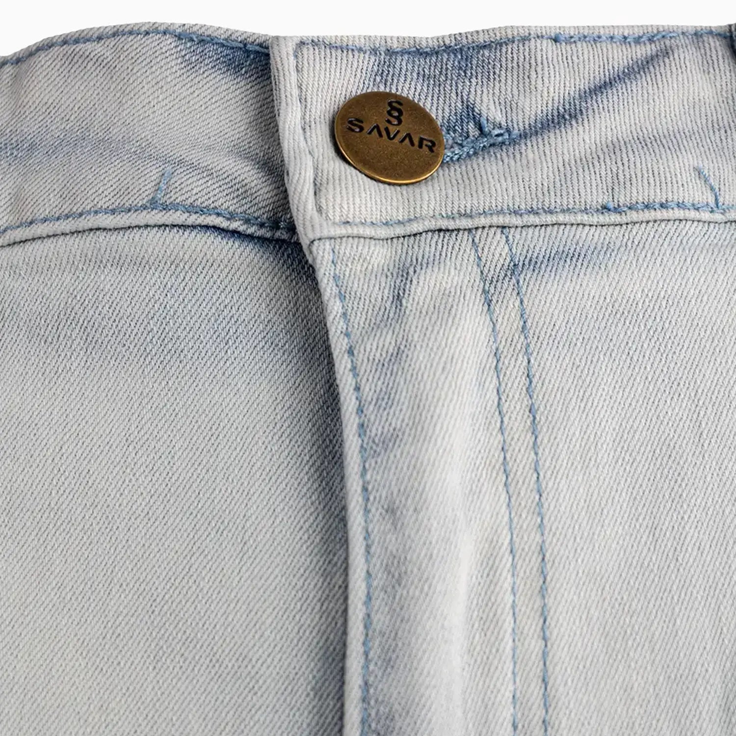Men's Slim Fit Rips Jeans Pant Savar - Tops and Bottoms USA