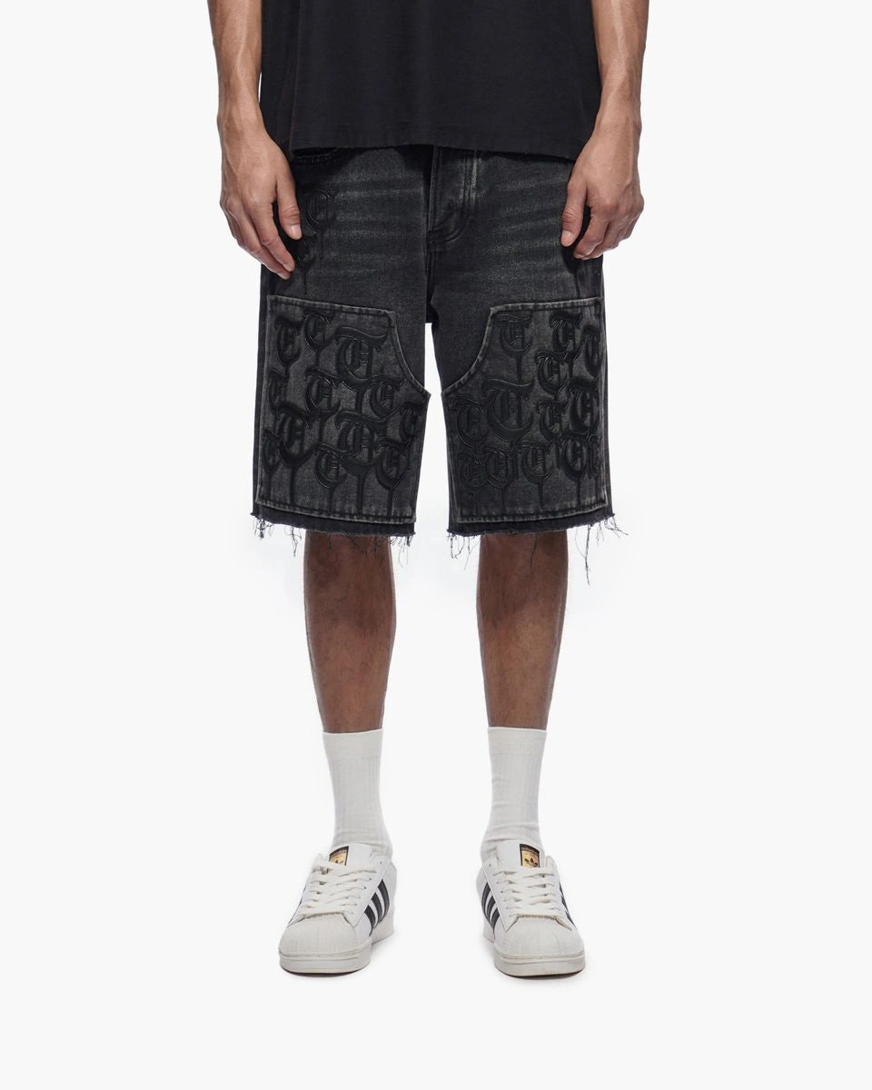 Men's Trnchs Script Denim Shorts