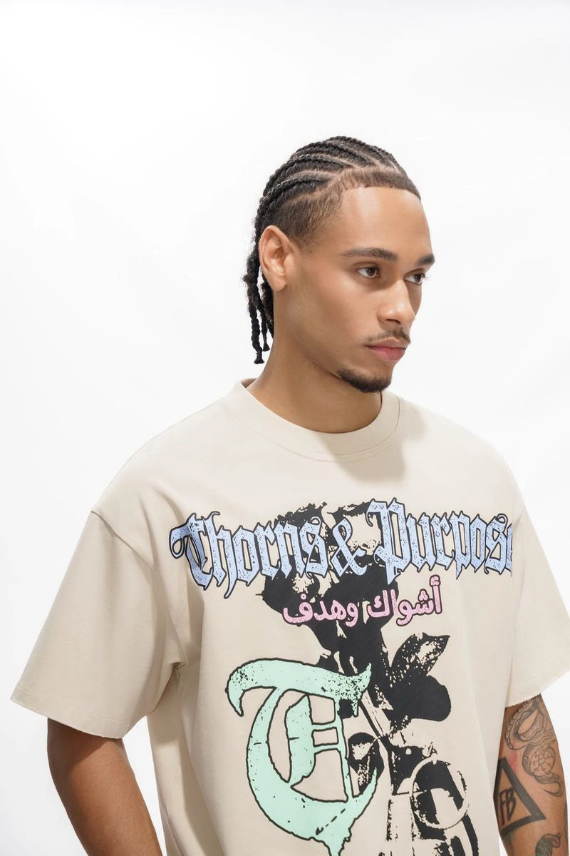 Men's Thorns and Purpose Pale Apricot T-Shirt