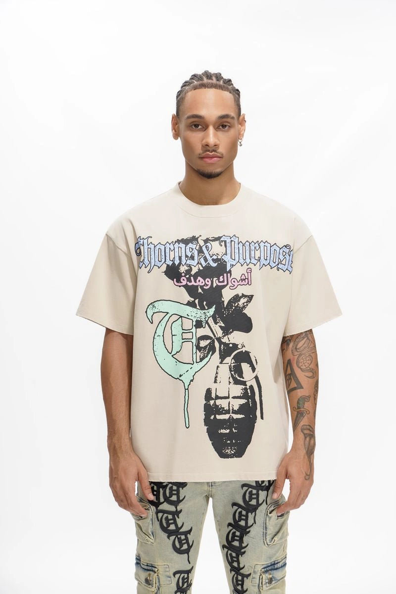 Men's Thorns and Purpose Pale Apricot T-Shirt