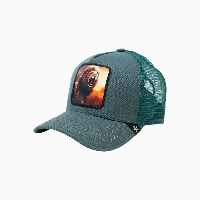 Lion Jade Trucker Hat Gold Star Hats - Tops and Bottoms USA