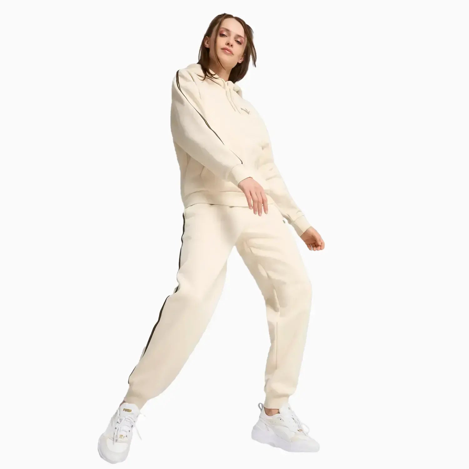 Women's ESS Tape Minimal Gold Outfit Puma - Tops and Bottoms USA