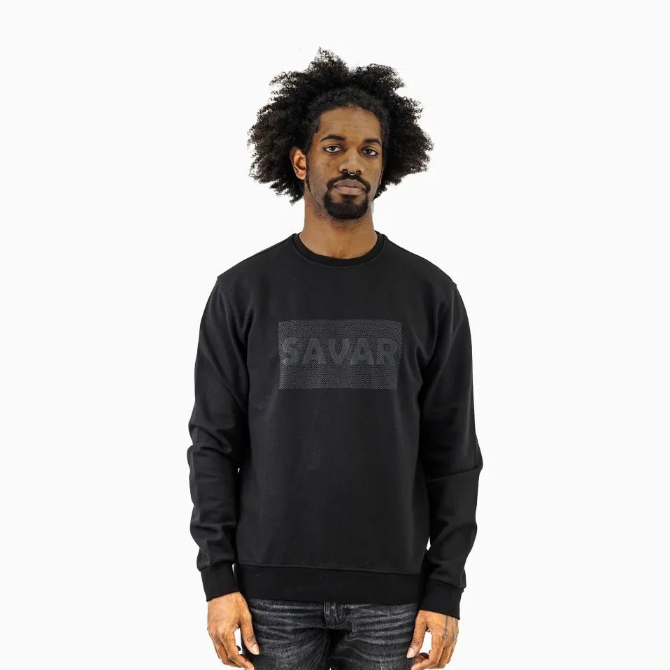Men's Glitter Crew Neck Sweatshirt Savar - Tops and Bottoms USA