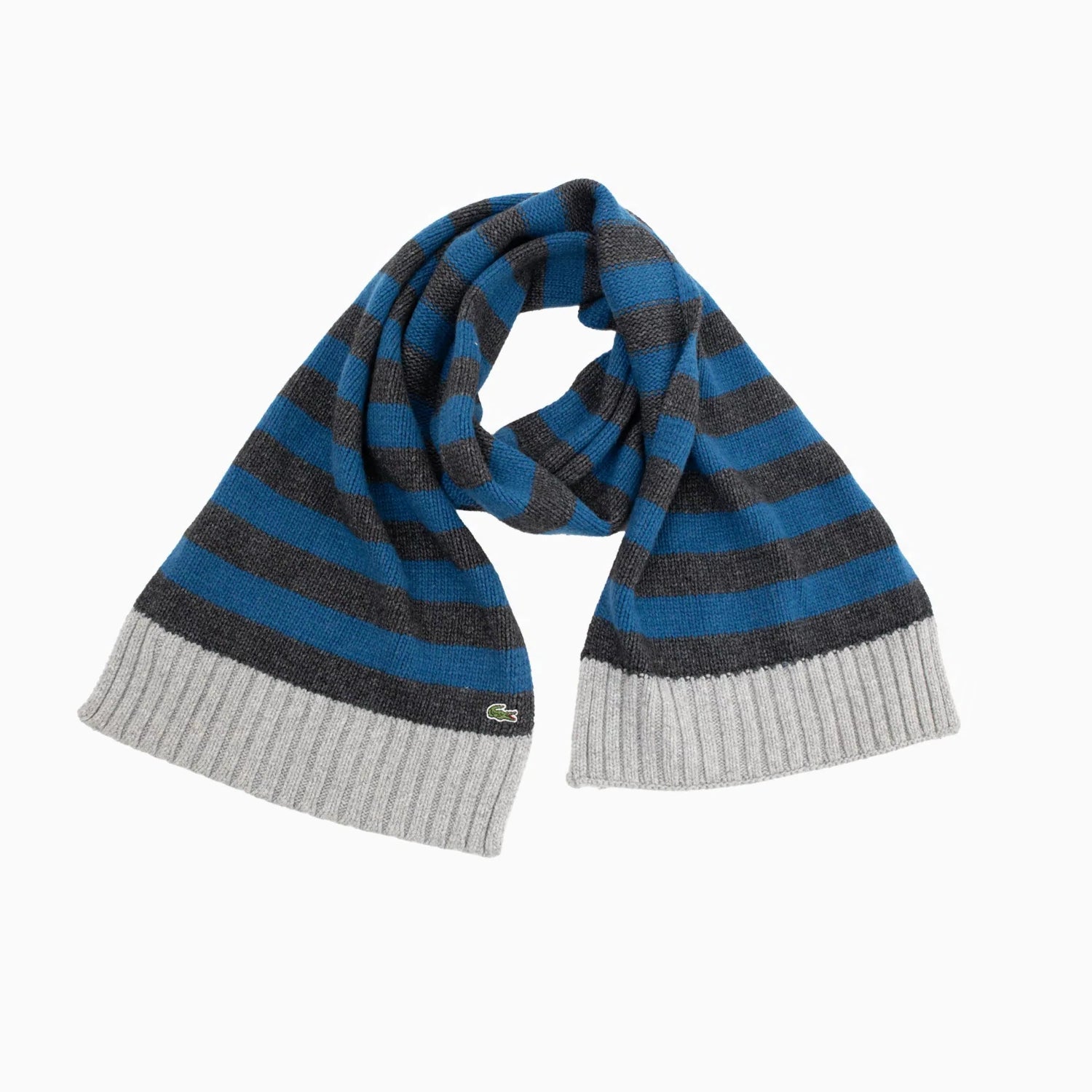 Ribbed Crocodile Wool Scarf