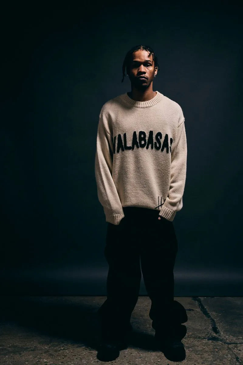 Men's Altered Crew Neck Black Sweatshirt
