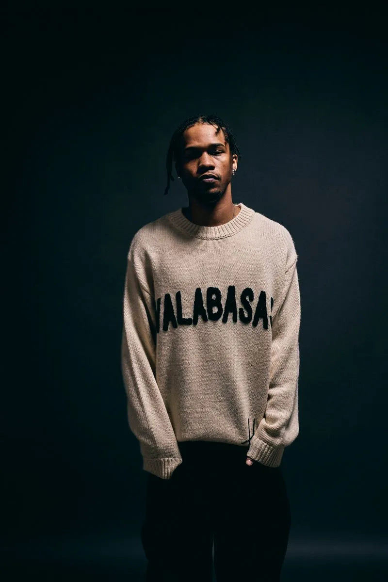 Men's Altered Crew Neck Black Sweatshirt