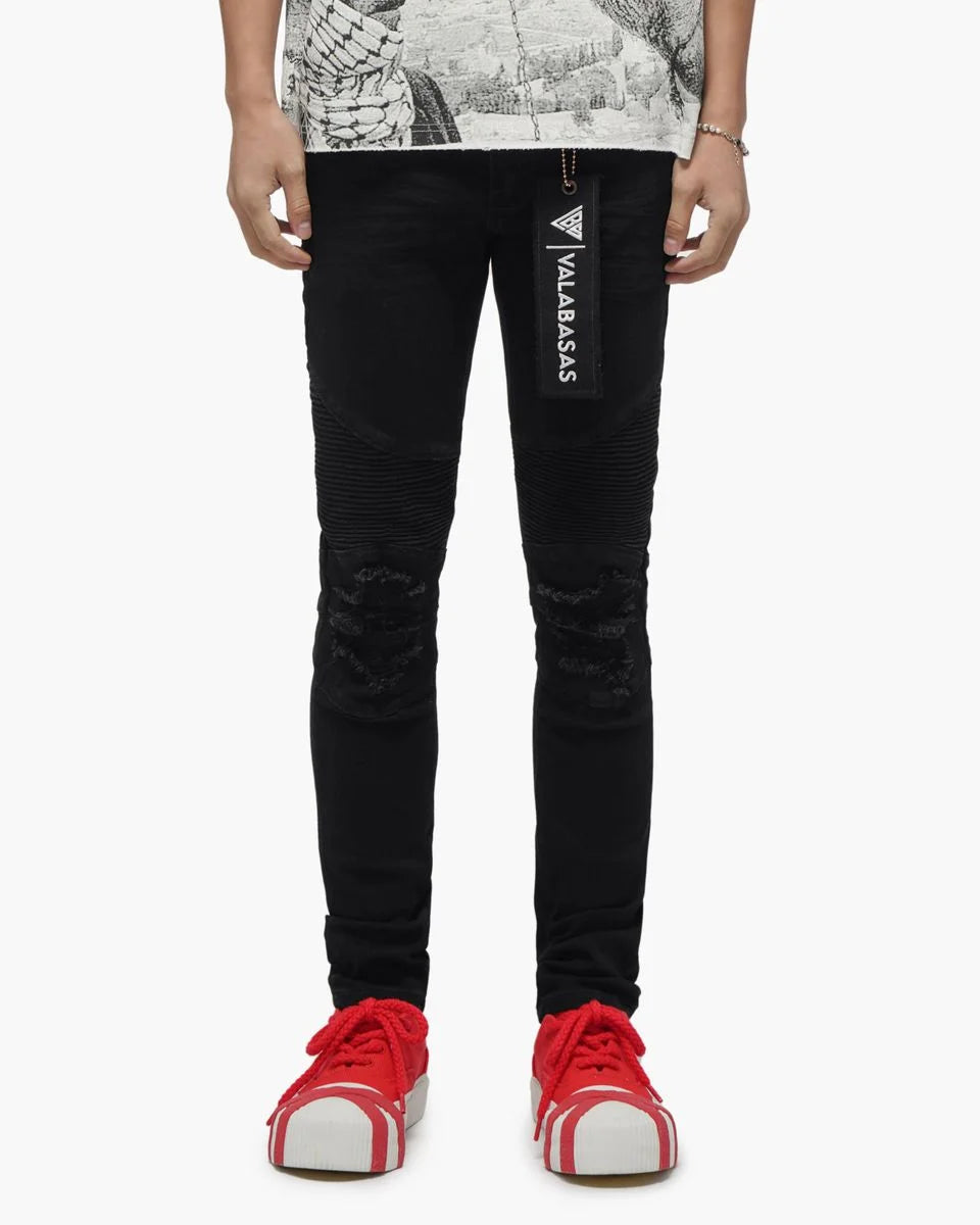 Men's Mr Biker Black Jeans Pant