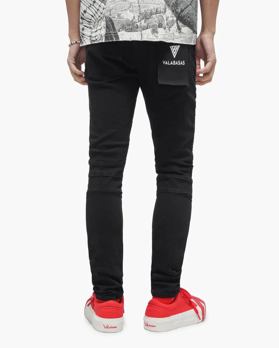 Men's Mr Biker Black Jeans Pant
