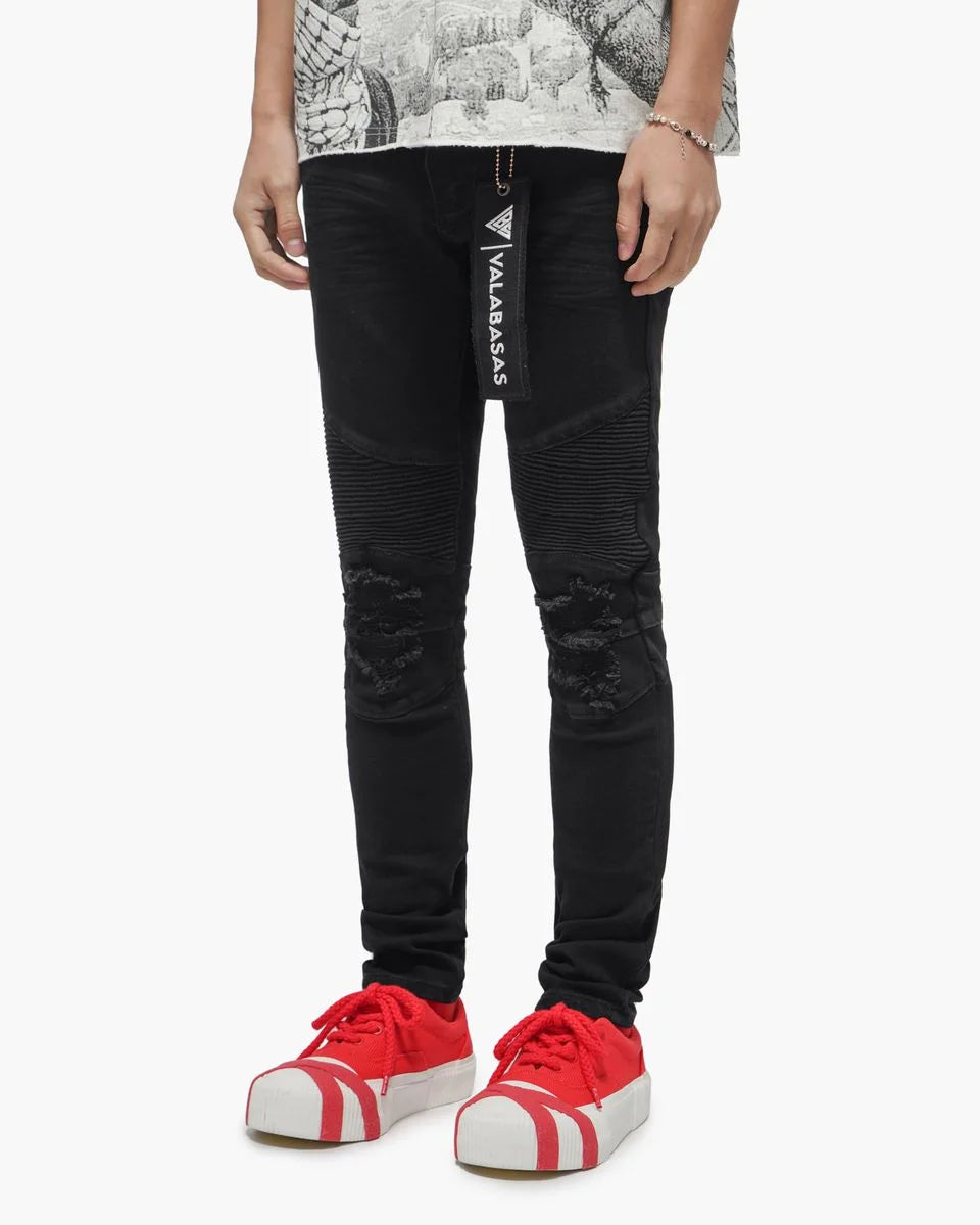 Men's Mr Biker Black Jeans Pant