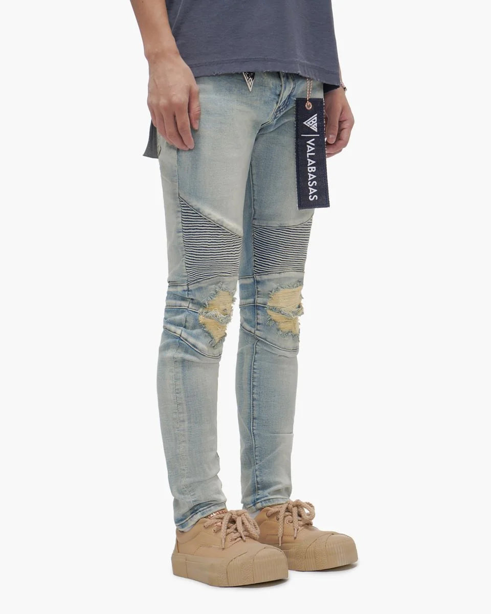 Men's Mr Biker Light Wash Jeans Pant