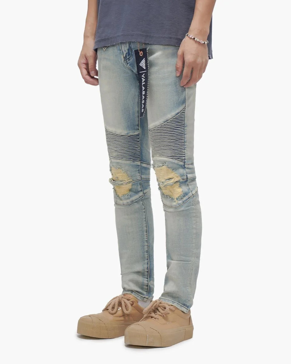 Men's Mr Biker Light Wash Jeans Pant