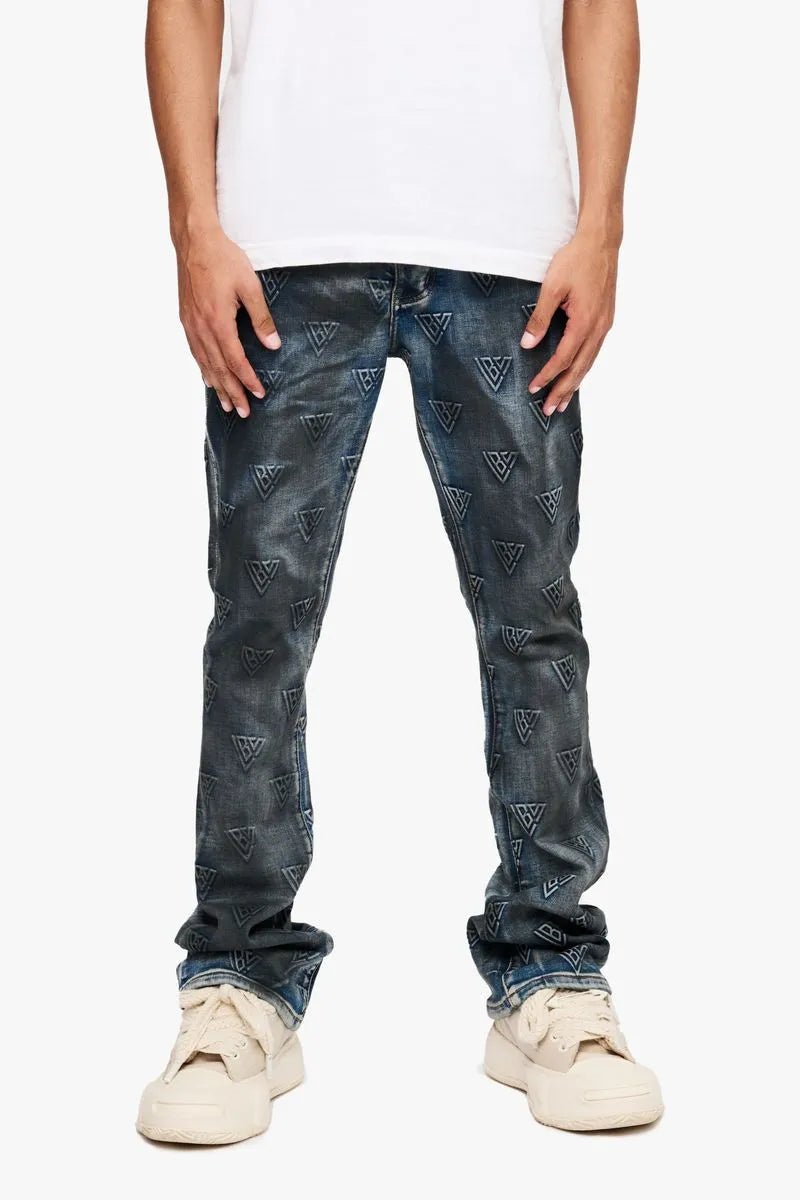 Men's Tagged Stacked Denim Pant Valabasas - Tops and Bottoms USA