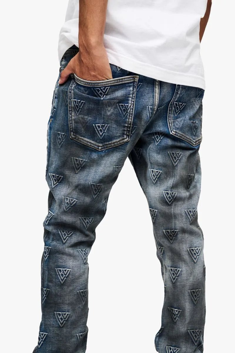 Men's Tagged Stacked Denim Pant Valabasas - Tops and Bottoms USA