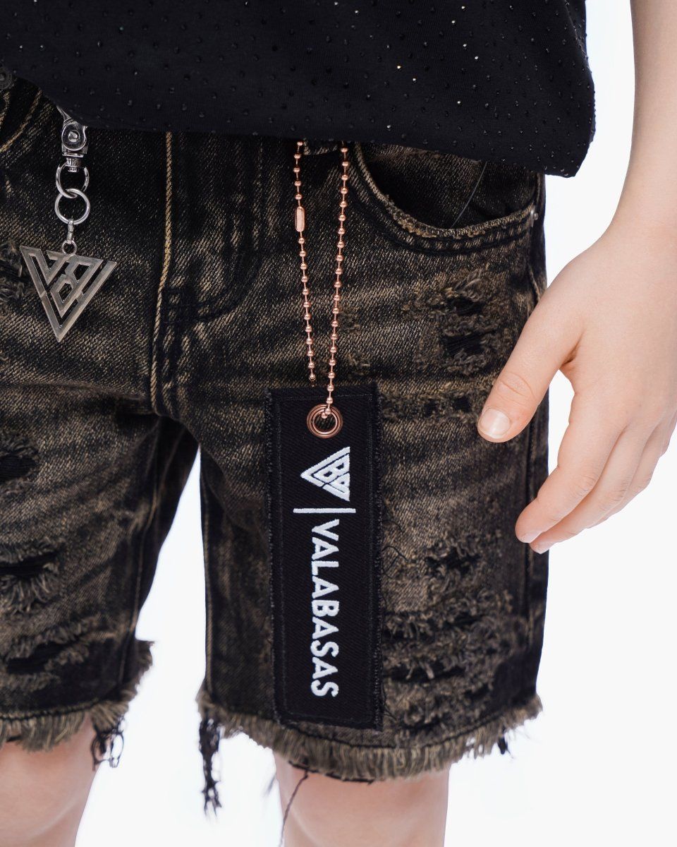 Kid's Clipped Denim Shorts